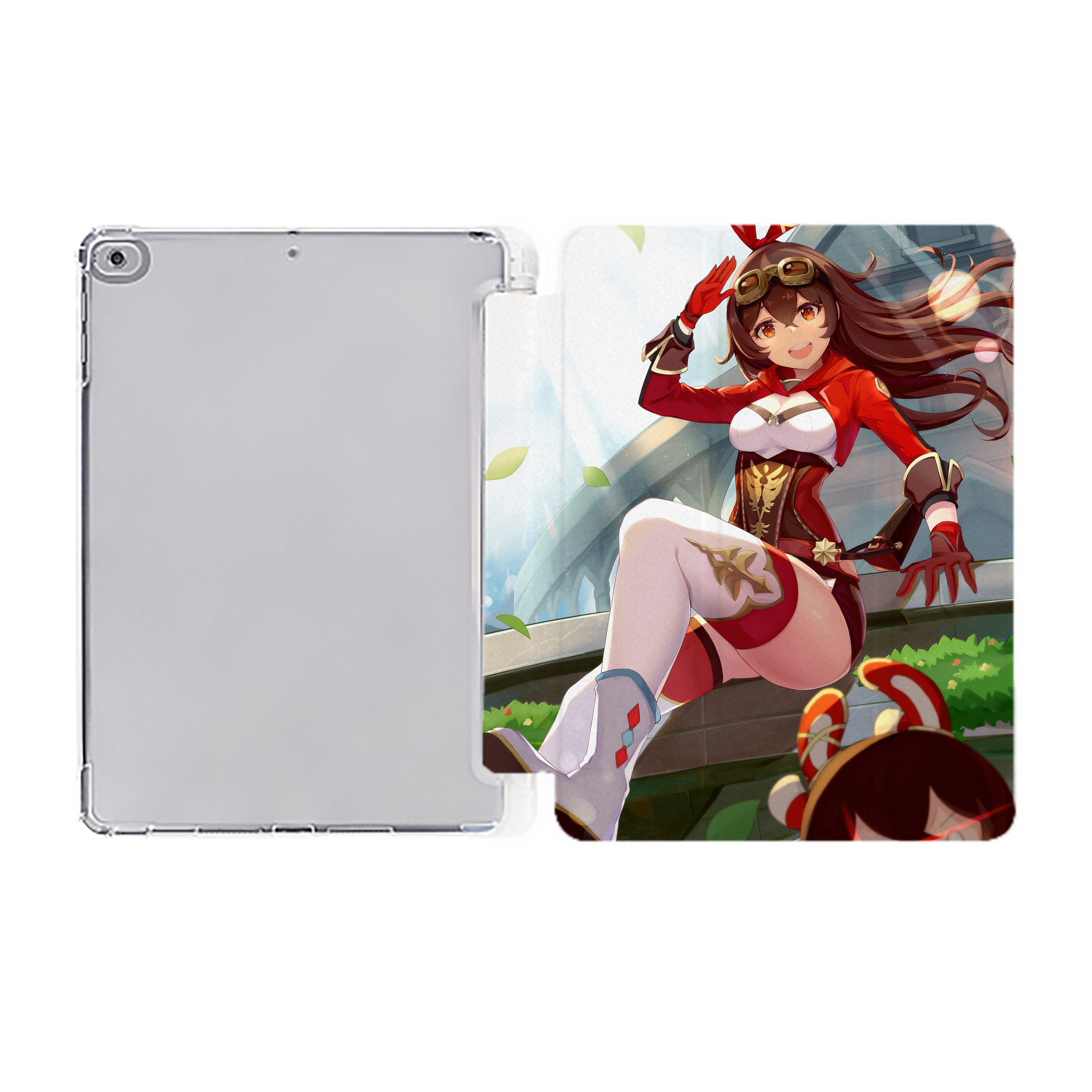 げんし神 genshin IPad ケース ペン収納付き 三つ折りスタンド PUレザー×シリコン 対応機種9.5/10.5/10.9インチ